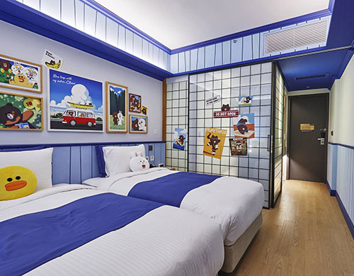 鄭州卡通主題酒店裝修設(shè)計(jì)公司案例(圖1) 卡通主題酒店客房設(shè)計(jì)1