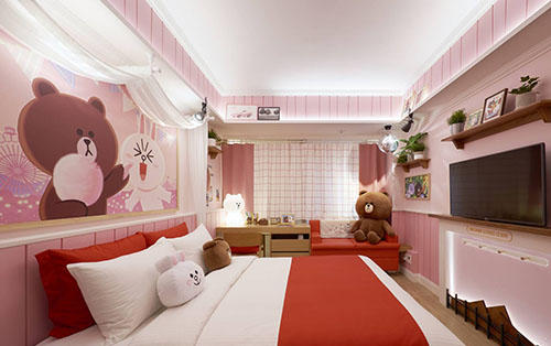 鄭州卡通主題酒店裝修設(shè)計(jì)公司案例(圖3) 卡通主題酒店客房設(shè)計(jì)3