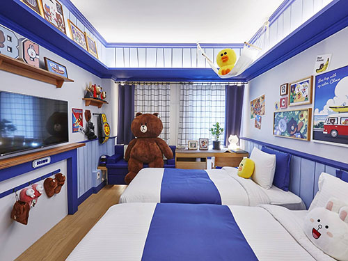 鄭州卡通主題酒店裝修設(shè)計(jì)公司案例(圖2) 卡通主題酒店客房設(shè)計(jì)2