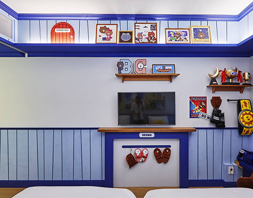 鄭州卡通主題酒店裝修設(shè)計(jì)公司案例(圖6) 卡通主題酒店客房設(shè)計(jì)6