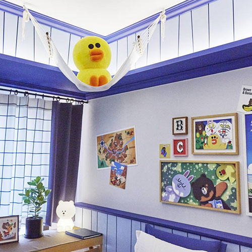 鄭州卡通主題酒店裝修設(shè)計(jì)公司案例(圖8) 卡通主題酒店客房設(shè)計(jì)8