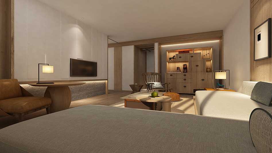 重慶龍頭山滑雪場(chǎng)度假酒店裝修設(shè)計(jì)公司案例(圖9) 重慶龍頭山滑雪場(chǎng)度假酒店裝修設(shè)計(jì)公司案例(圖9)