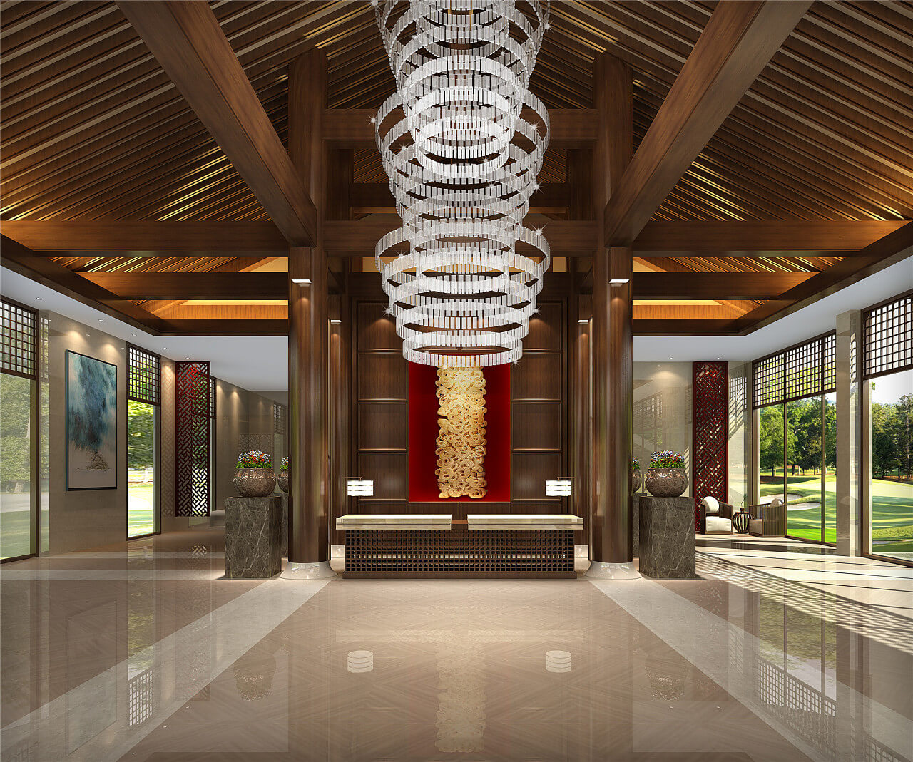 鄭州度假酒店裝修設(shè)計(jì)公司案例(圖3) 鄭州度假酒店裝修設(shè)計(jì)公司案例(圖3)