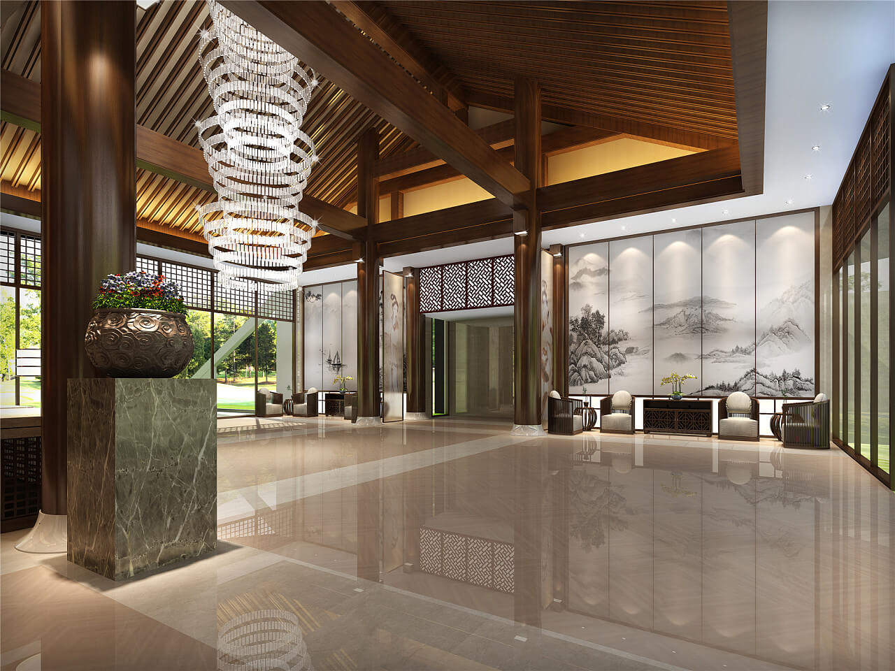 鄭州度假酒店裝修設(shè)計(jì)公司案例(圖2) 鄭州度假酒店裝修設(shè)計(jì)公司案例(圖2)