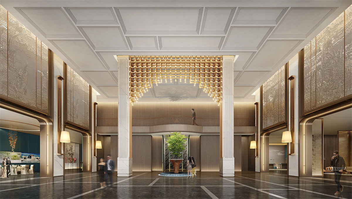 德陽文悅花園四星級度假酒店裝修設(shè)計效果圖(圖3) 德陽文悅花園四星級度假酒店裝修設(shè)計效果圖(圖3)