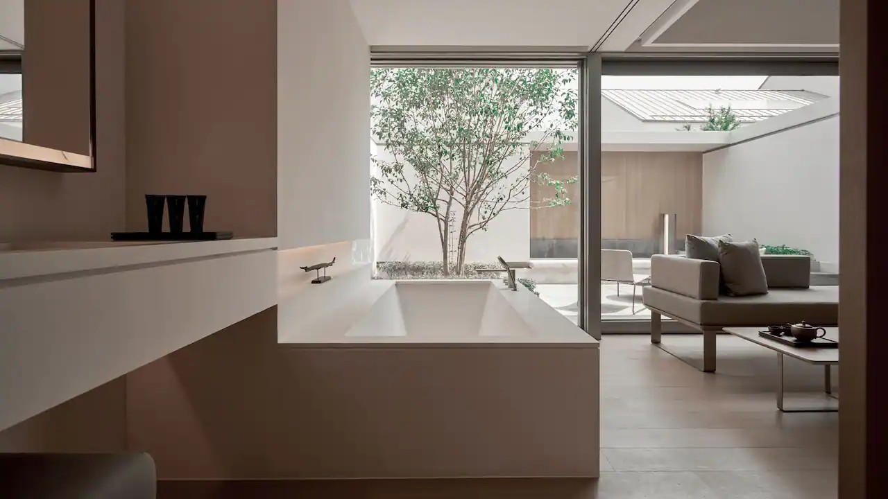 烏鎮(zhèn)阿麗拉極簡(jiǎn)東方美學(xué)度假酒店裝修設(shè)計(jì)案例(圖8) 烏鎮(zhèn)阿麗拉極簡(jiǎn)東方美學(xué)度假酒店裝修設(shè)計(jì)案例(圖8)