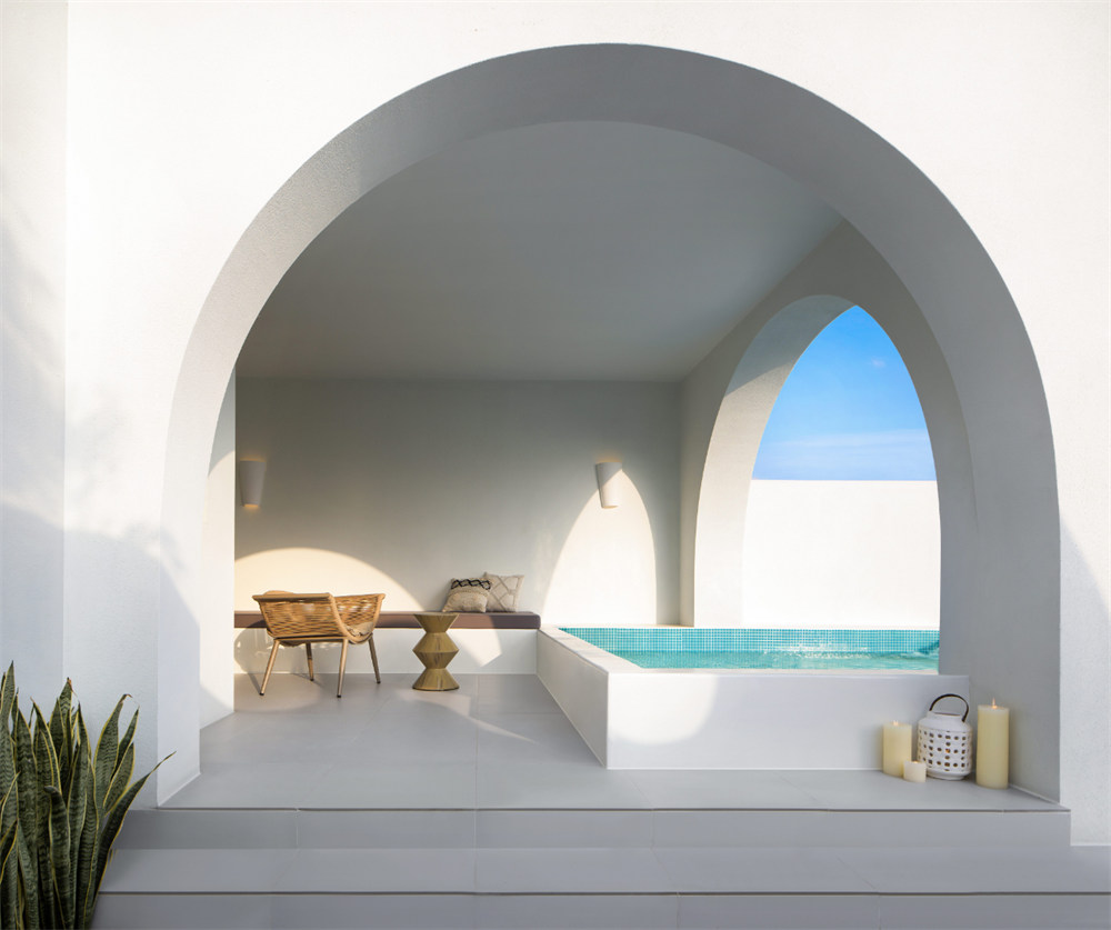 蜜悅·藍(lán)白圣島懸崖泡池海景民宿裝修設(shè)計(jì)方案(圖13) 蜜悅·藍(lán)白圣島懸崖泡池海景民宿裝修設(shè)計(jì)方案(圖13)