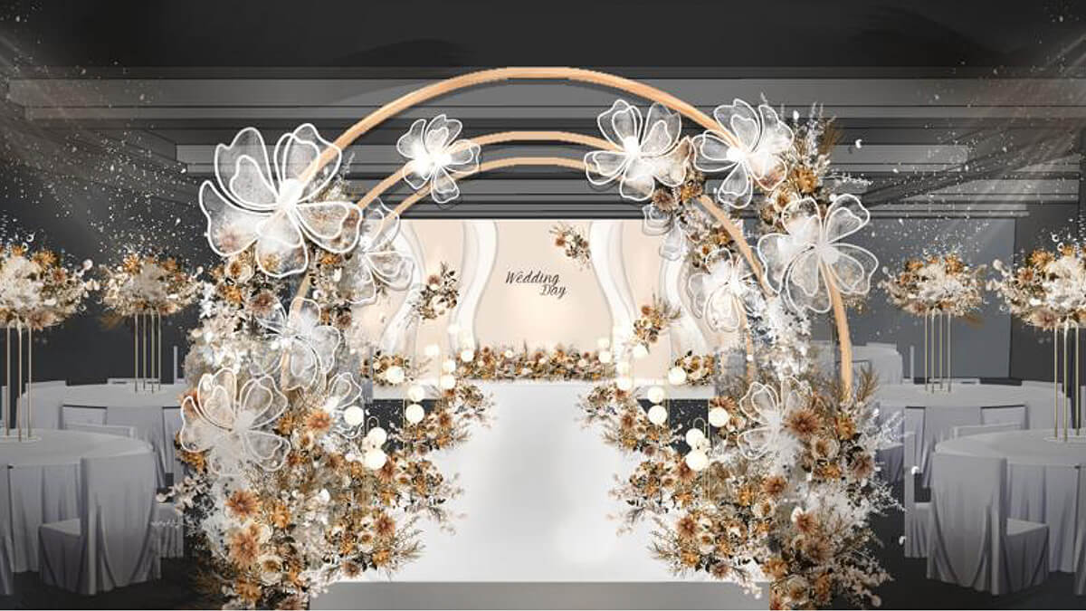 鄭州初見花海主題婚禮堂裝修設(shè)計(jì)(圖1) 1-21112415532A95.jpg