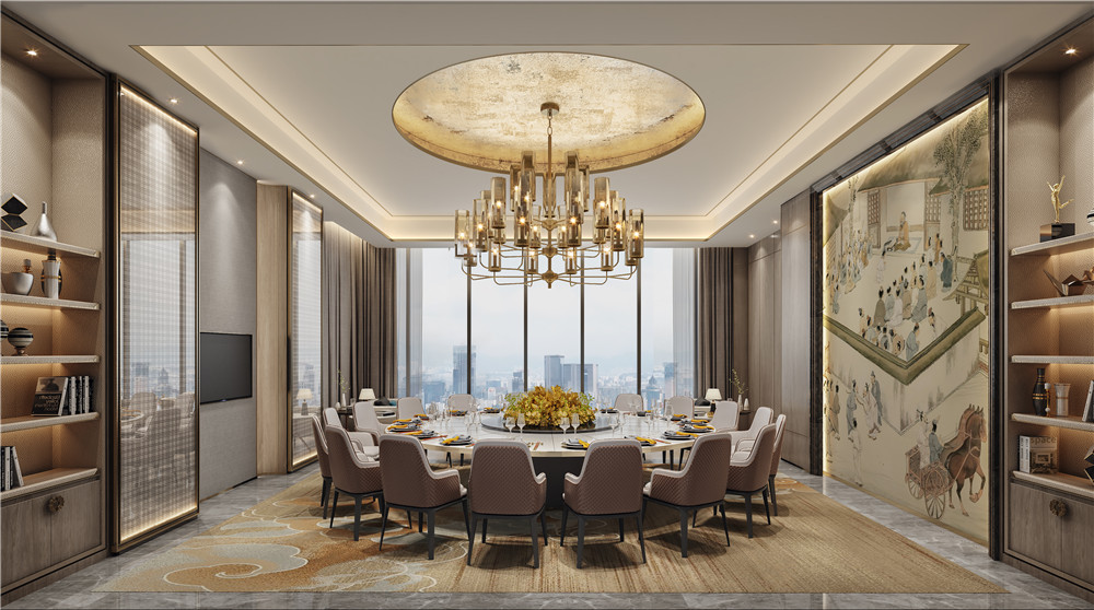 駐馬店華鼎開元五星級酒店中餐廳包房裝修設(shè)計效果圖 駐馬店華鼎開元五星級酒店中餐廳包房裝修設(shè)計效果圖
