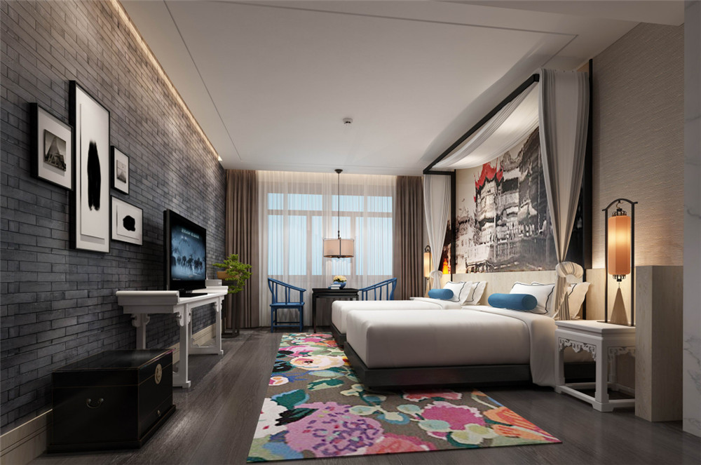 新鄉(xiāng)華勝新中式精品酒店客房裝修設(shè)計(jì)效果圖 新鄉(xiāng)華勝新中式精品酒店客房裝修設(shè)計(jì)效果圖