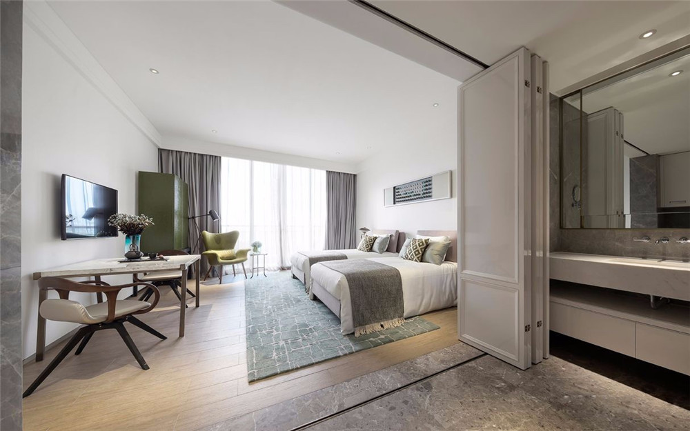 海南洛克灣度假酒店設(shè)計(jì)裝修方案(圖7) 海南洛克灣度假酒店客房設(shè)計(jì)裝修方案